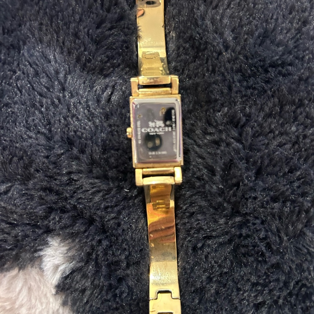 Coach Gold Rectangular Face Watch - Picture 2 of 3